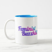 Feminist Buzzkill-Mok - Colorglitz Edition Tweekleurige Koffiemok (Links)