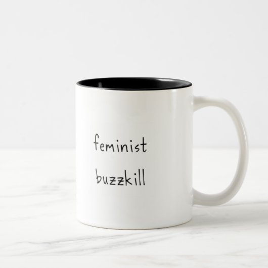 Feminist Buzzkill-Mok Tweekleurige Koffiemok (Rechts)
