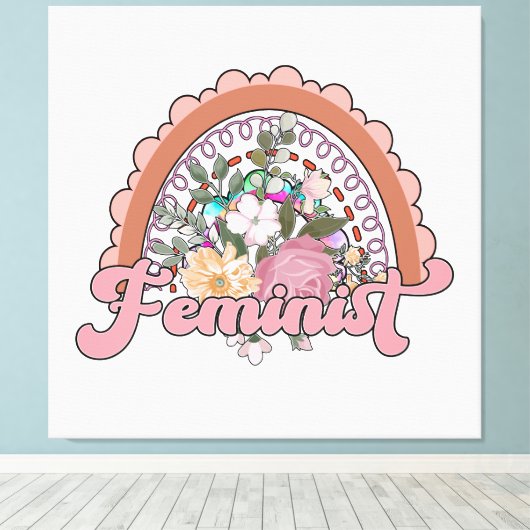 Feminist Canvas afdrukken (Insitu (Houten vloer))