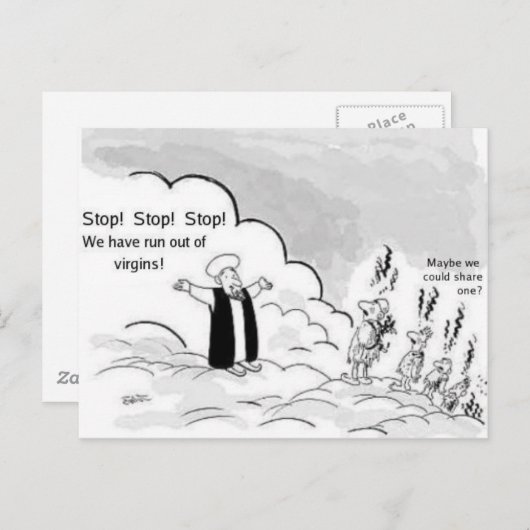 Feminist Cartoon Postcard Briefkaart (Voorkant / Achterkant)