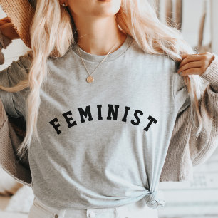 feminist  Collegiale typografie T-shirt