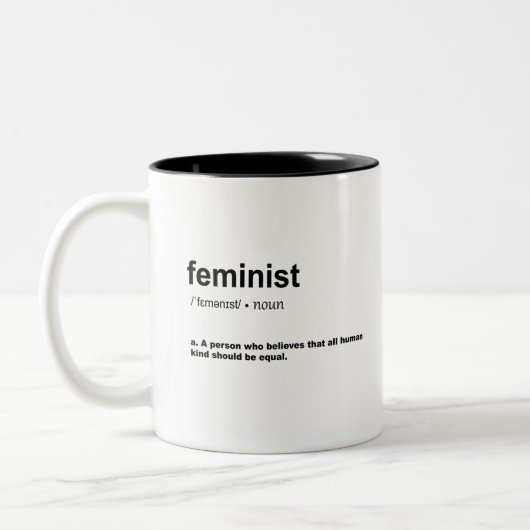 FEMINIST-definitie Tweekleurige Koffiemok (Links)