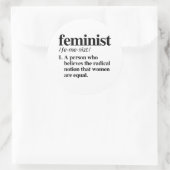Feminist Definition Ronde Sticker (Tas)