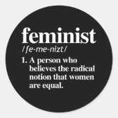 Feminist Definition Ronde Sticker (Voorkant)