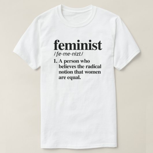 Feminist Definition T-shirt (Design voorkant)
