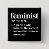 Feminist Definition Vierkante Button 5,1 Cm (Voorkant)