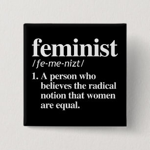 Feminist Definition Vierkante Button 5,1 Cm