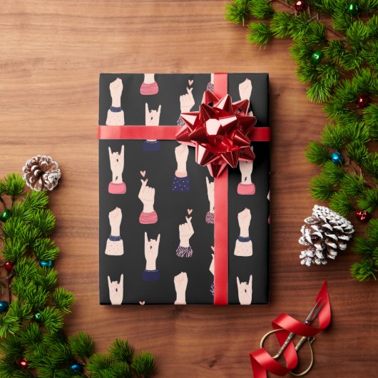 Feminist Elegant Zwart Cadeaupapier (Feestdagen Geschenken)