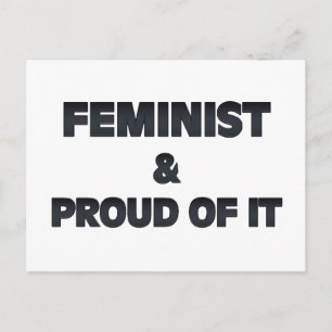 Feminist en proud briefkaart
