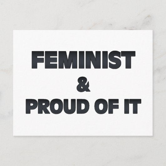Feminist en proud briefkaart (Voorkant)