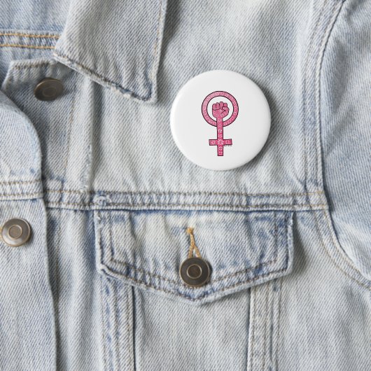 Feminist Fist-knop Ronde Button 5,7 Cm (In situ)