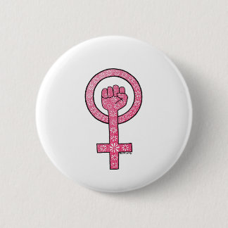 Feminist Fist-knop Ronde Button 5,7 Cm