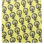 Feminist Fist Pictogram Douchegordijn (Voorkant)
