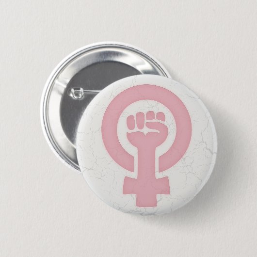 Feminist Fist Ronde Button 5,7 Cm (Voorkant /achterkant)