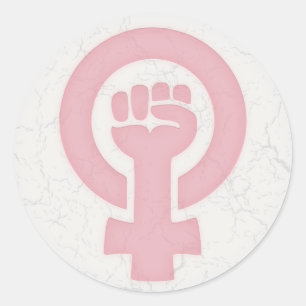 Feminist Fist Ronde Sticker