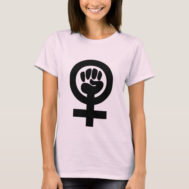 Feminist Fist Symbol Shirt (Voorkant)