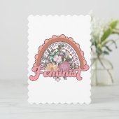 Feminist Flat Wenskaart Feestdagenkaart (Staand voorkant)