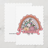 Feminist Flat Wenskaart Feestdagenkaart (Voorkant / Achterkant)