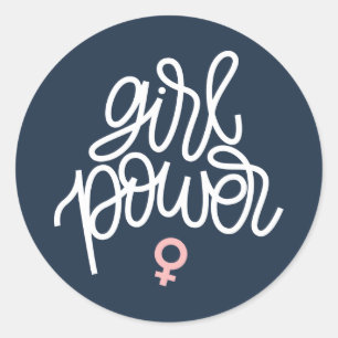 Feminist "Girl Power" Ronde Sticker