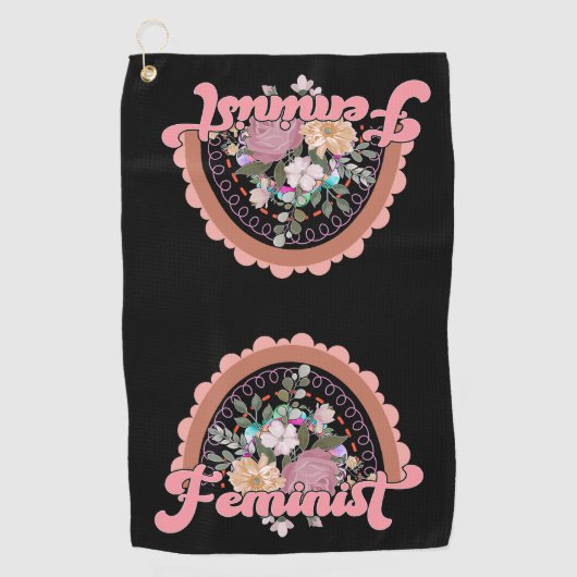 Feminist Golf Towel Golfhanddoek (Voorkant)