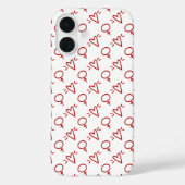 Feminist Heart Symbol Girl Power iPhone Case (Achterkant)