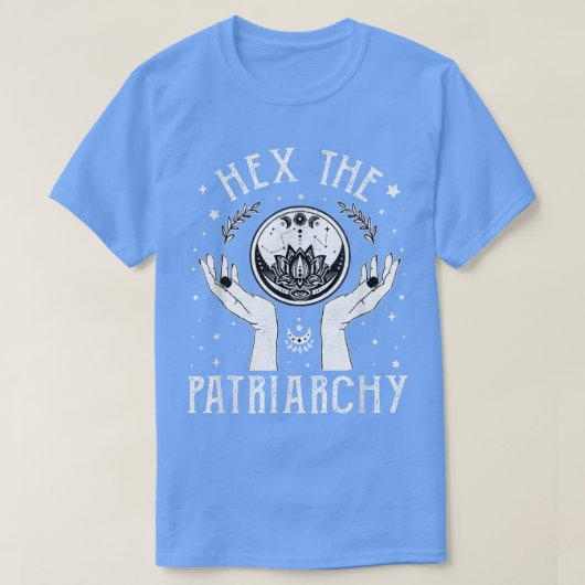 Feminist heks He Patriarchy Halloween Witch V T-shirt (Design voorkant)