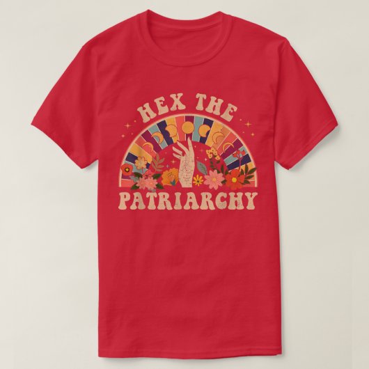 Feminist heks He Patriarchy Halloween Witch V T-shirt (Design voorkant)