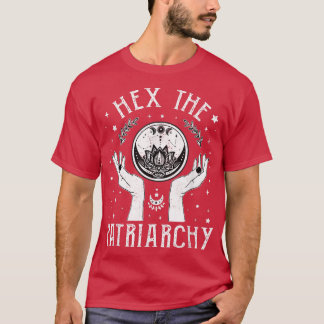 Feminist heks He Patriarchy Halloween Witch V T-shirt