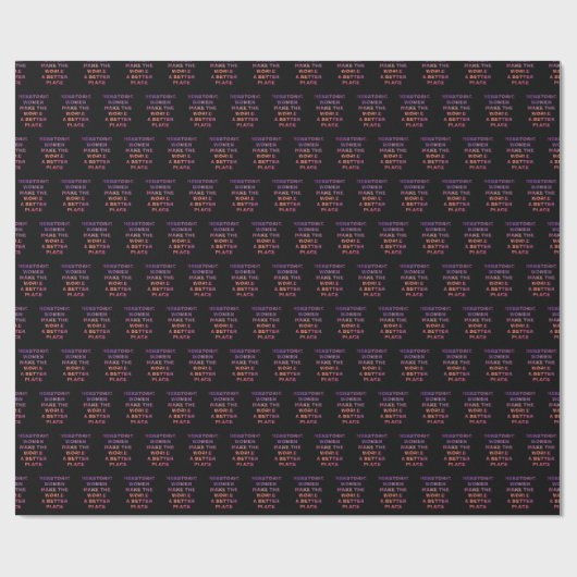 Feminist HERstoric Women Make a Better World Cadeaupapier (Vlak)