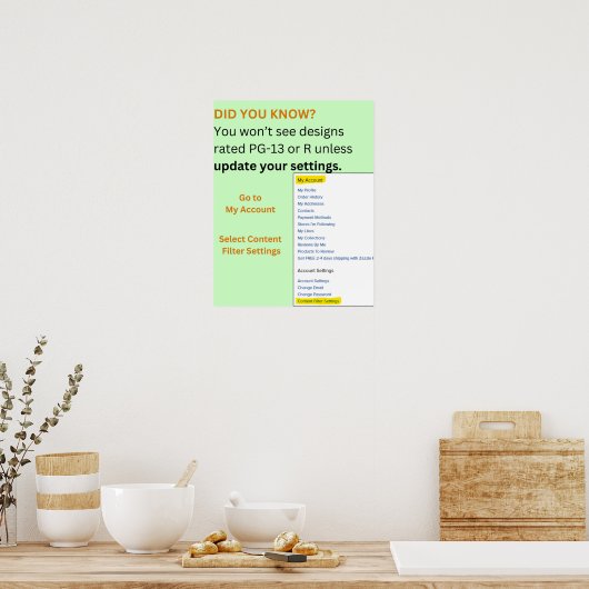 feminist - instellingen op Zazzle - poster (Keuken)