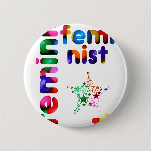 Feminist Jellybean Ronde Button 5,7 Cm (Voorkant)