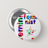 Feminist Jellybean Ronde Button 5,7 Cm (Voorkant /achterkant)