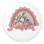 Feminist Knob Keramische Knop (Voorkant)