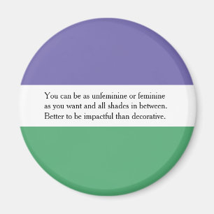 Feminist Magnet met Avedwig Ludwig Quote