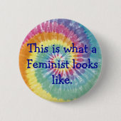 Feminist Pin Ronde Button 5,7 Cm (Voorkant)