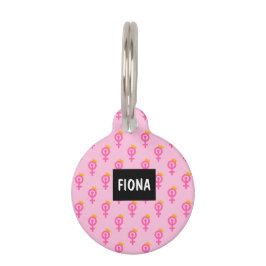 Feminist Pink Huisdierpenning