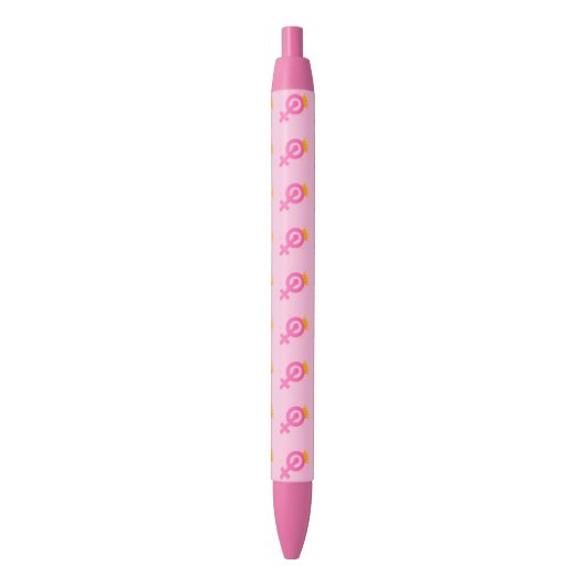 Feminist Pink Zwarte Inkt Pen (Voorkant Verticaal)