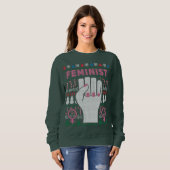 Feminist Power Ugly kerstSweatshirt Trui (Voorkant volledig)