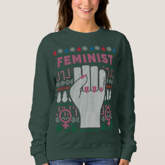Feminist Power Ugly kerstSweatshirt Trui