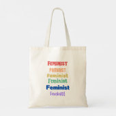 Feminist Pride - Leuk lettertype - canvas tas (Achterkant)