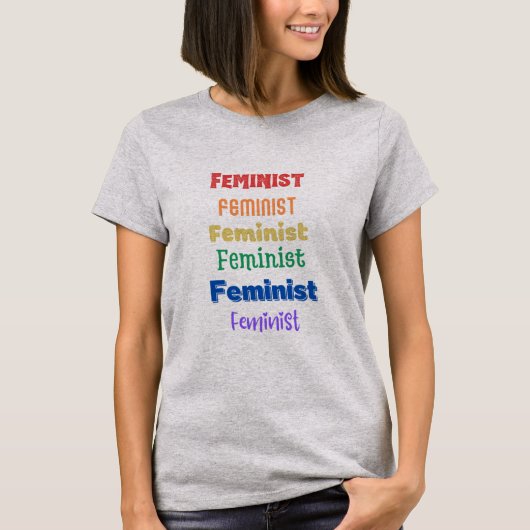 Feminist Pride - Leuk lettertype - T-shirt (Voorkant)