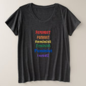Feminist Pride "Plus Size" T-shirt (Design voorkant)