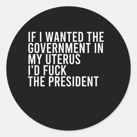 Feminist Pro Choice - Aboringrechten Ronde Sticker (Voorkant)