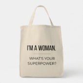 Feminist Quote Tote Bag, Empowering Gift for Women Tote Bag (Achterkant)