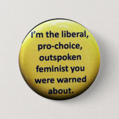 Feminist Retro 70's Button Pro Choice (Voorkant)