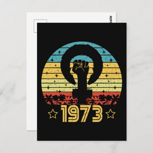 Feminist Roe V Wade Rights 1973 Briefkaart (Voorkant / Achterkant)