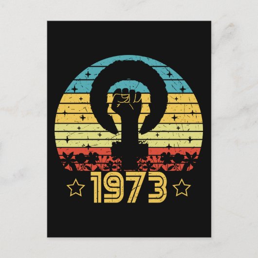 Feminist Roe V Wade Rights 1973 Briefkaart (Voorkant)