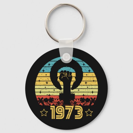 Feminist Roe V Wade Rights 1973 Sleutelhanger (Voorkant)