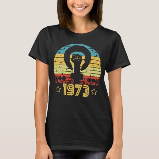 Feminist Roe V Wade Rights 1973 T-shirt (Voorkant)