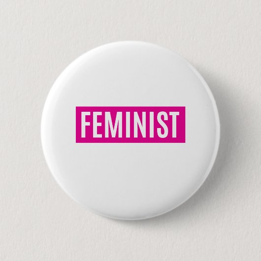 FEMINIST RONDE BUTTON 5,7 CM (Voorkant)